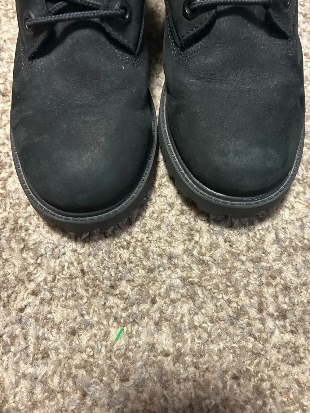 Timberland Kid’s Black Premium Lace-Up Work Boots
